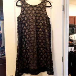 Sequin Sleeveless Shift Dress